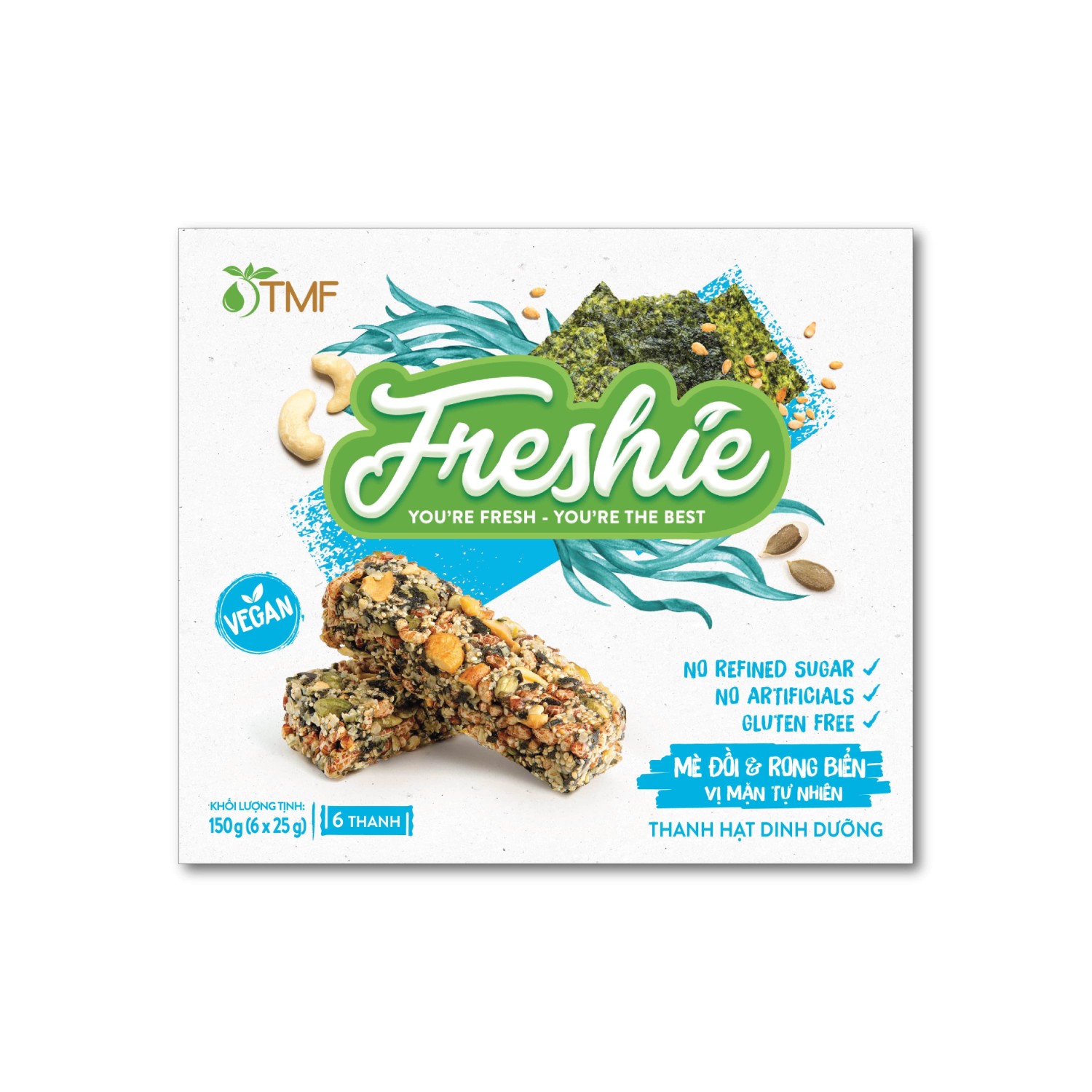 Thanh hạt dinh dưỡng Freshie - Mè đồi & Rong biển