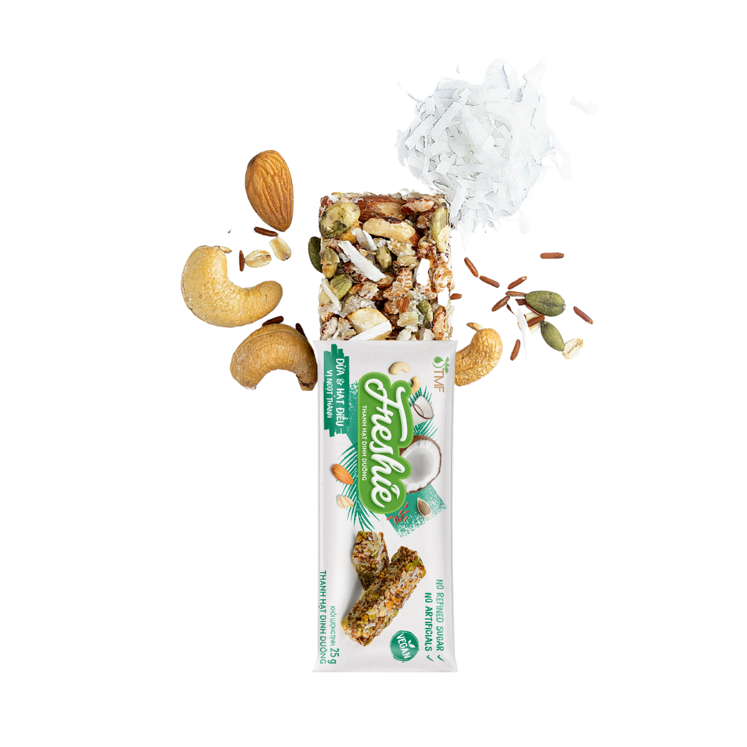 Freshie coconut & cashew nutrition bar 150g