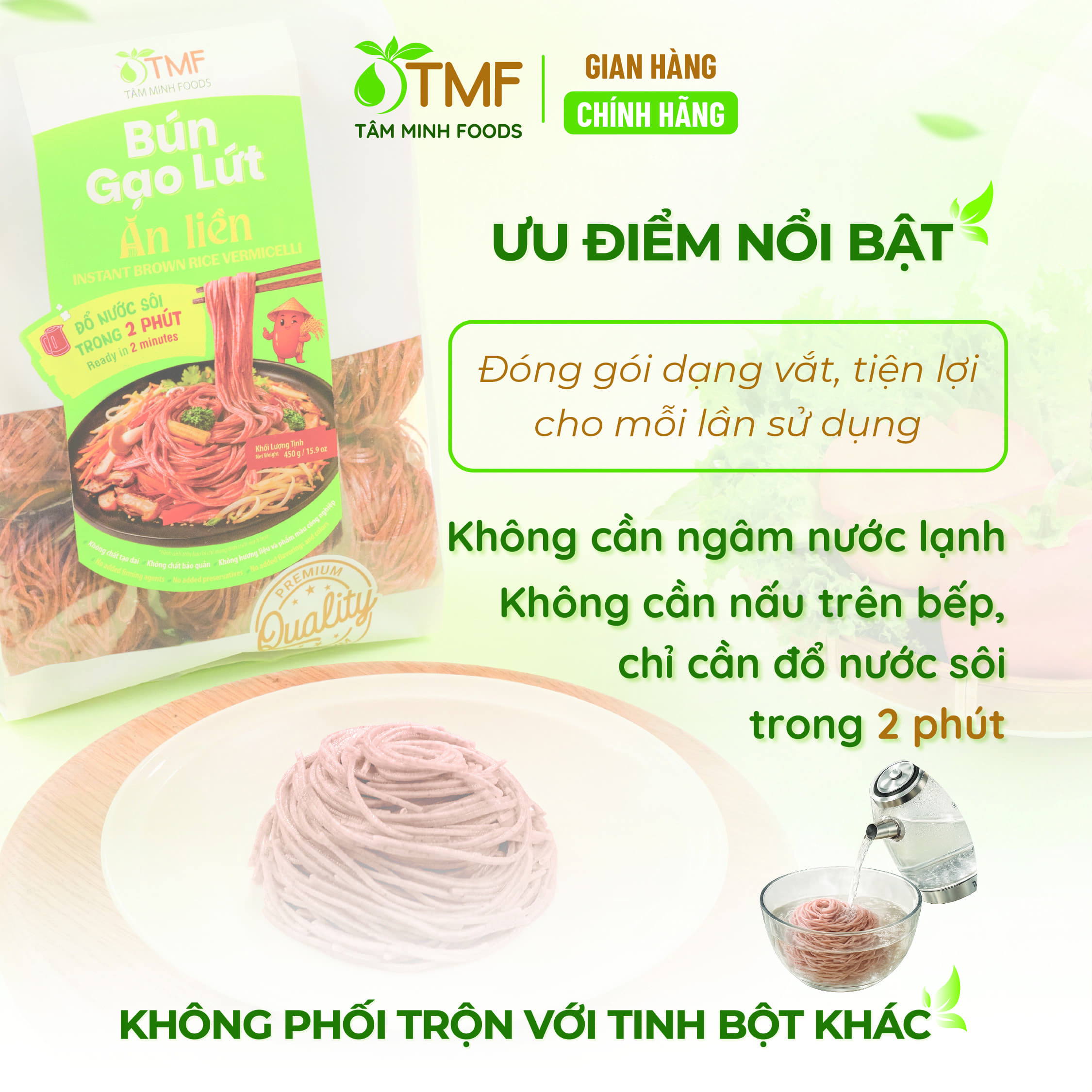 Bún gạo lứt ăn liền 450g