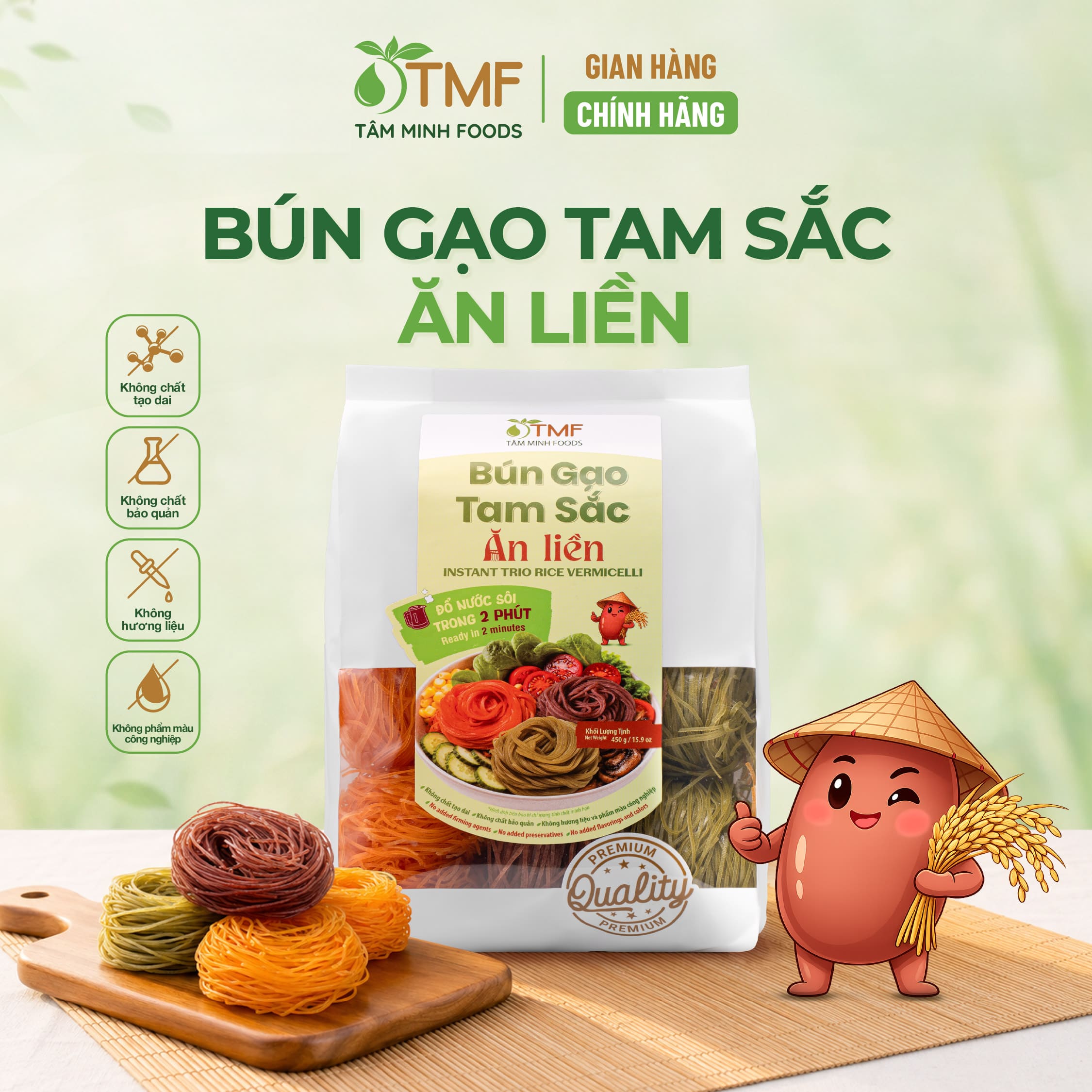 Bún tam sắc ăn liền 450g