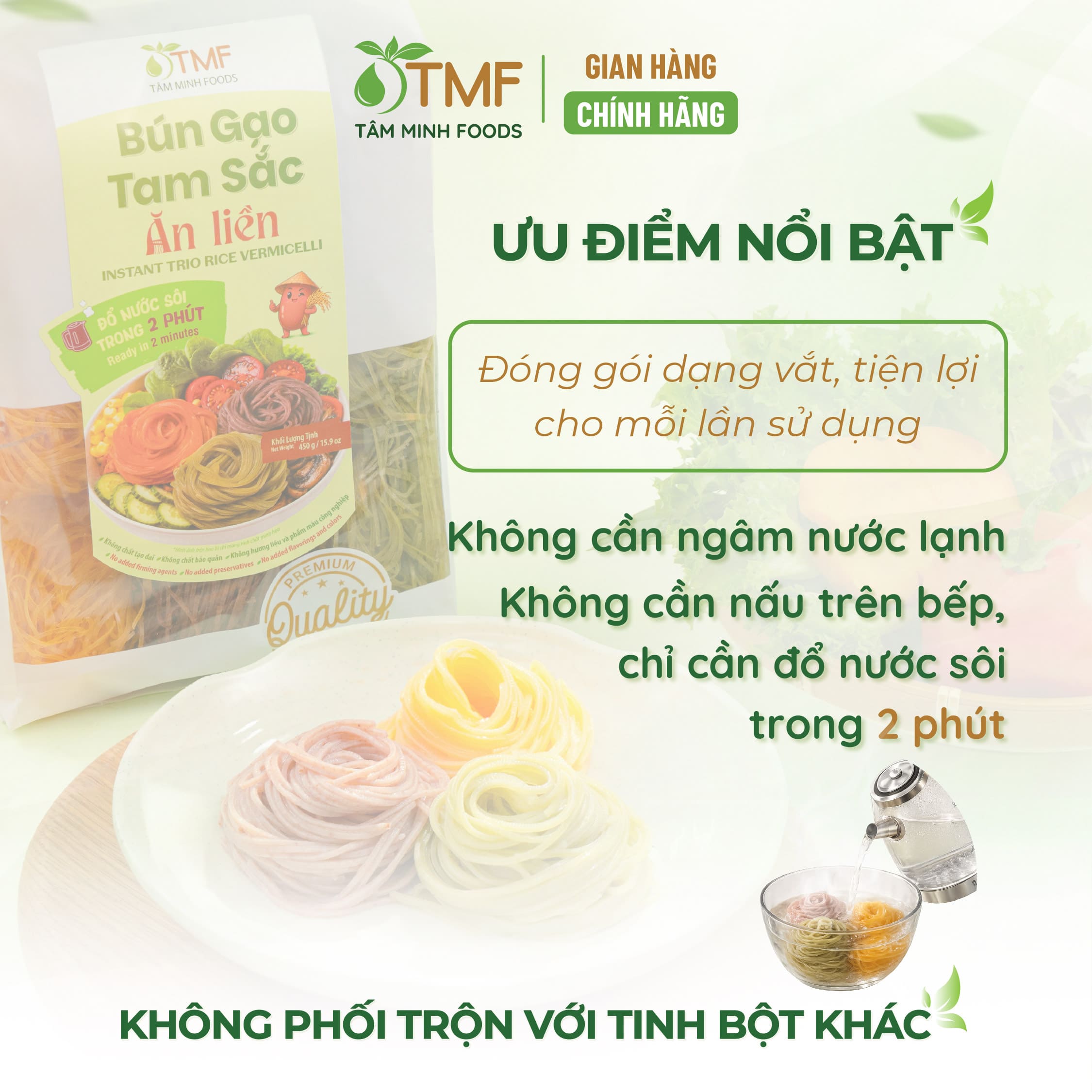 Bún tam sắc ăn liền 450g