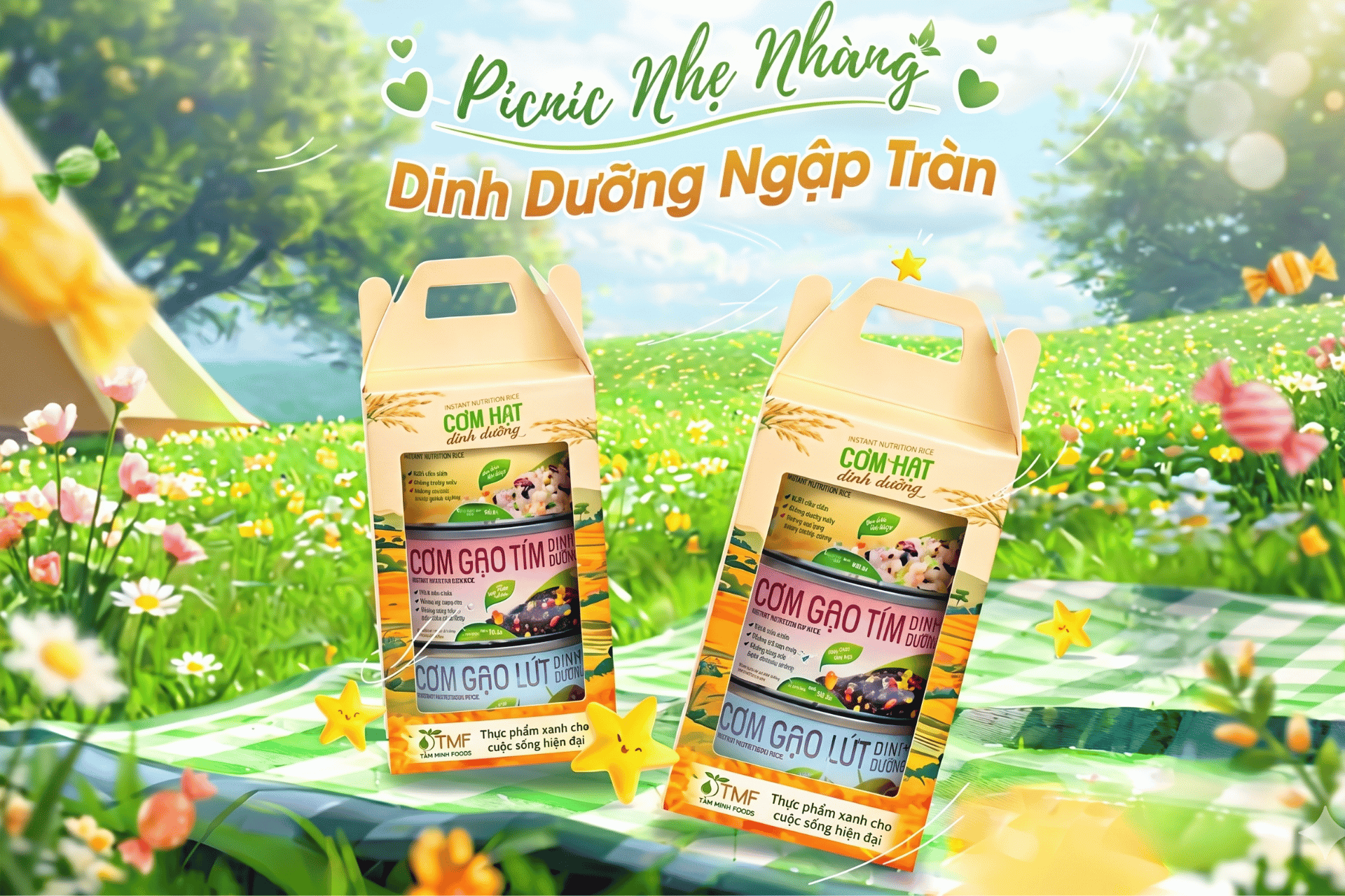 Set hộp cơm hạt dinh dưỡng lựa chọn ăn trưa văn phòng
